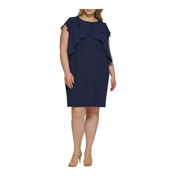 Dkny | Dresses | Dkny Womens Navy Soft Formal And Office Sheath Dresssize  22w | Poshmark